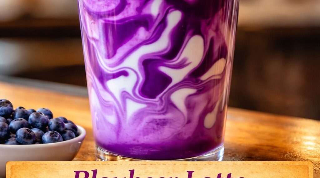 Blaubeer Latte – so cremig & unfassbar lecker