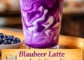 Blaubeer Latte – so cremig & unfassbar lecker