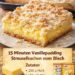 Blitz 15 Minuten Vanillepudding Streuselkuchen vom Blech