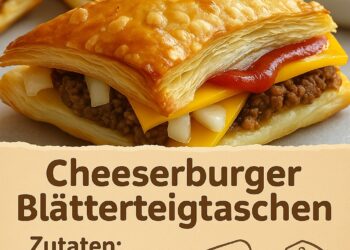 Cheeseburger mal anders – Blätterteigtaschen mit Hackfleisch!