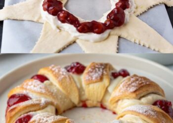 Dieser Kirsch Frischkäse Kranz überlebt keine Kaffeerunde