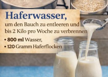 Haferwasser, um den Bauch zu entleeren und bis 2 Kilo pro Woche zu verbrennen
