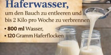 Haferwasser, um den Bauch zu entleeren und bis 2 Kilo pro Woche zu verbrennen