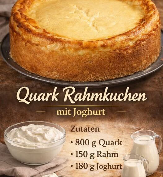 Ich verrühre 800g Quark mit Joghurt, Rahmkuchen in 10 Minuten!