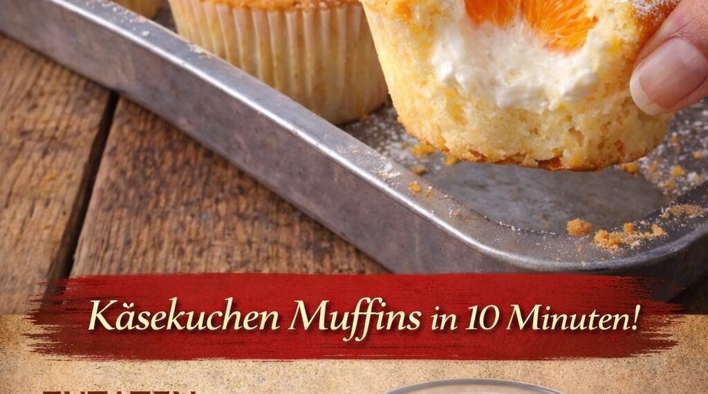 Käsekuchen Muffins mit Mandarinen