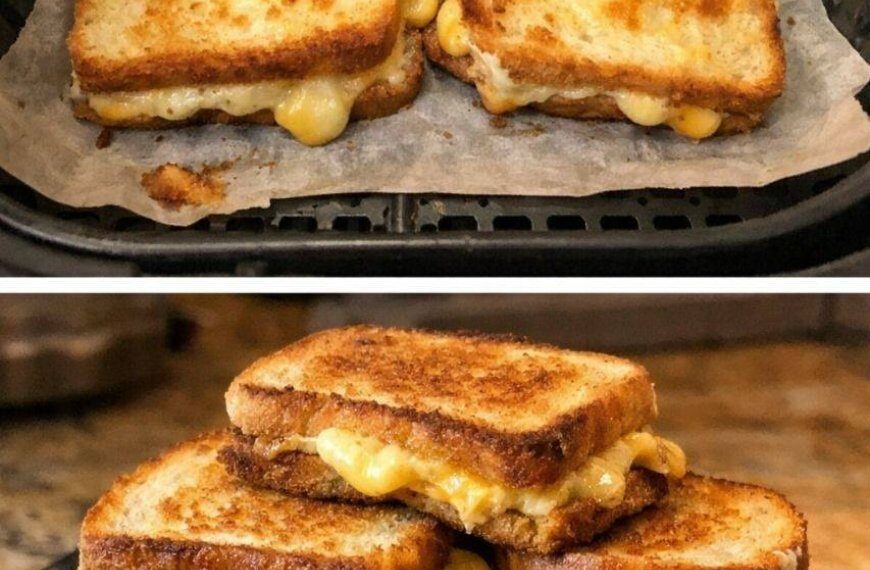 Käsetoast aus der Heißluftfritteuse (3 Zutaten)