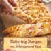 Superleckere Blätterteig Stangen mit Schinken und Käse