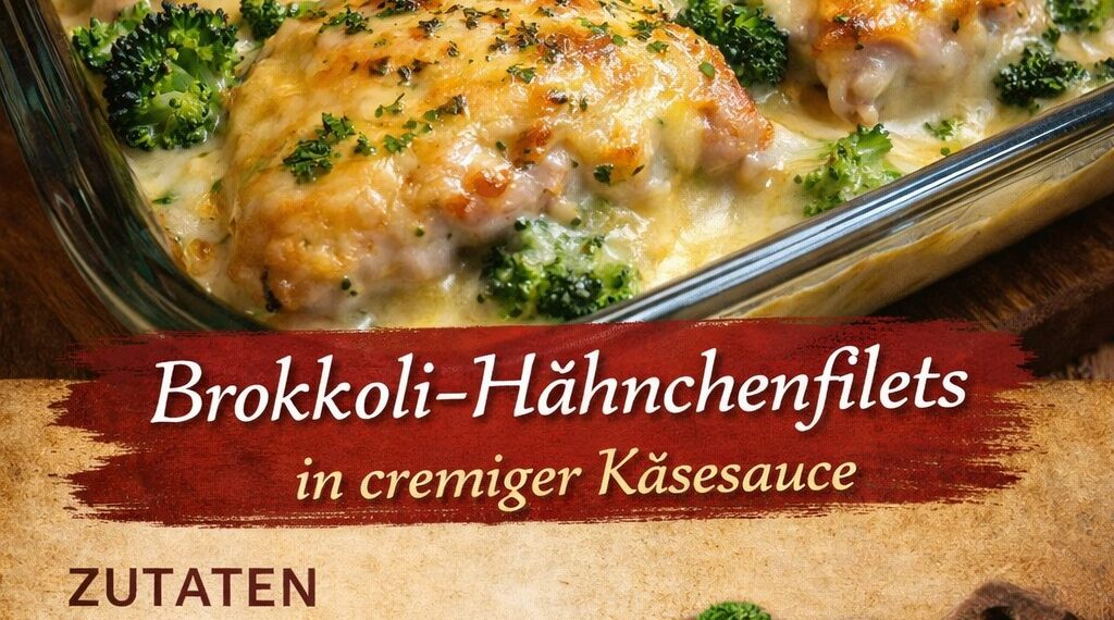 Überbackener Genuss pur! – Brokkoli-Hähnchenfilets in cremiger Käsesauce