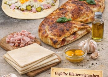 Blätterteig-Calzone mit Salami