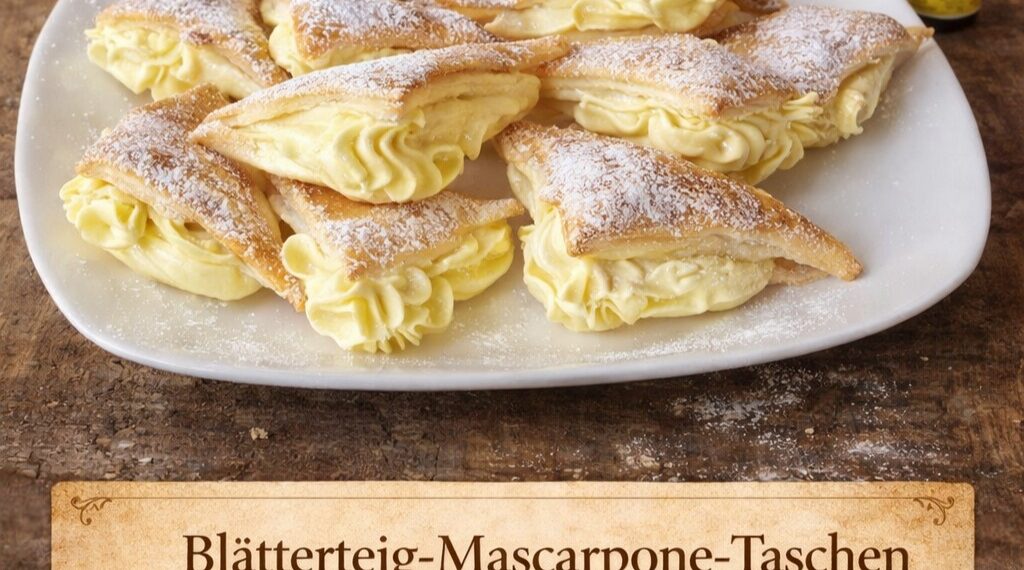 Blätterteig-Mascarpone-Taschen