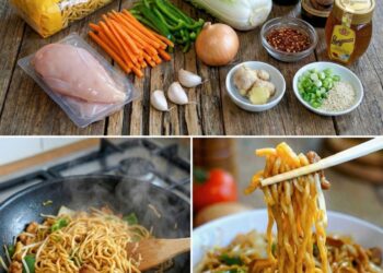 Chinesische Nudeln, aromatisch und einfach wie vom Lieblings-Imbiss