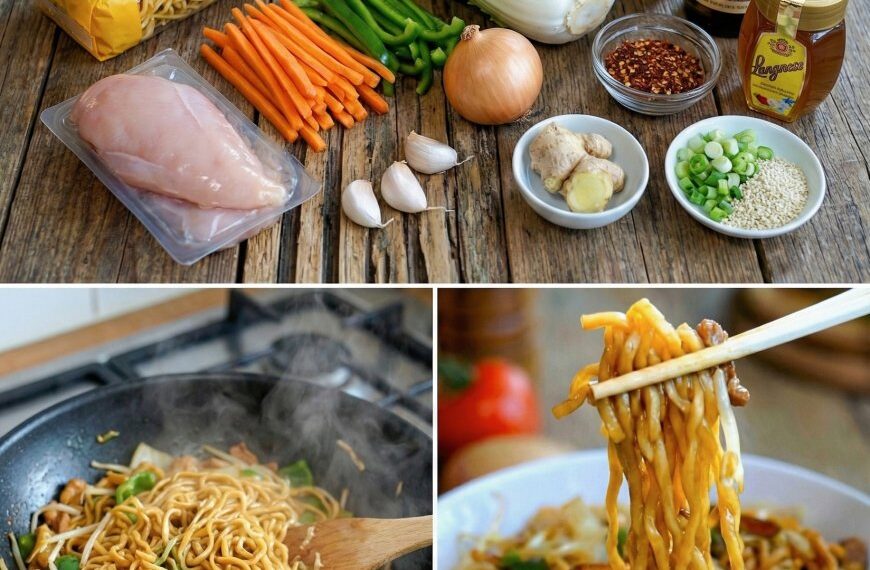 Chinesische Nudeln, aromatisch und einfach wie vom Lieblings-Imbiss