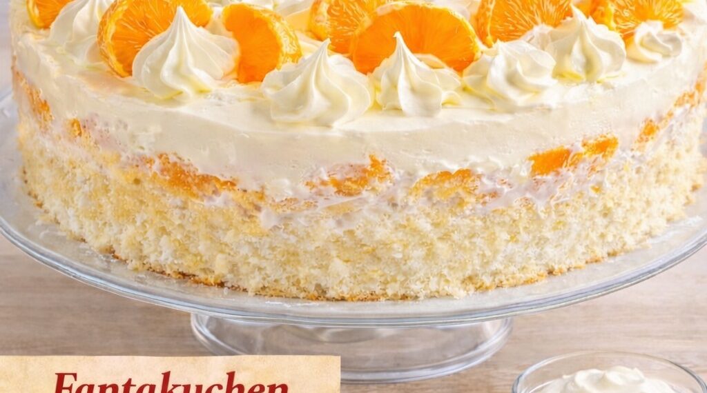 Fantakuchen mit Mandarinen & Vanillecreme