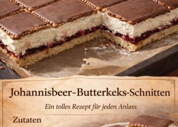 Johannisbeere-Butterkeks-Schnitten
