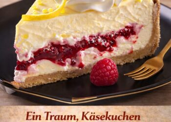 Käsekuchen mit Himbeeren ohne Backen
