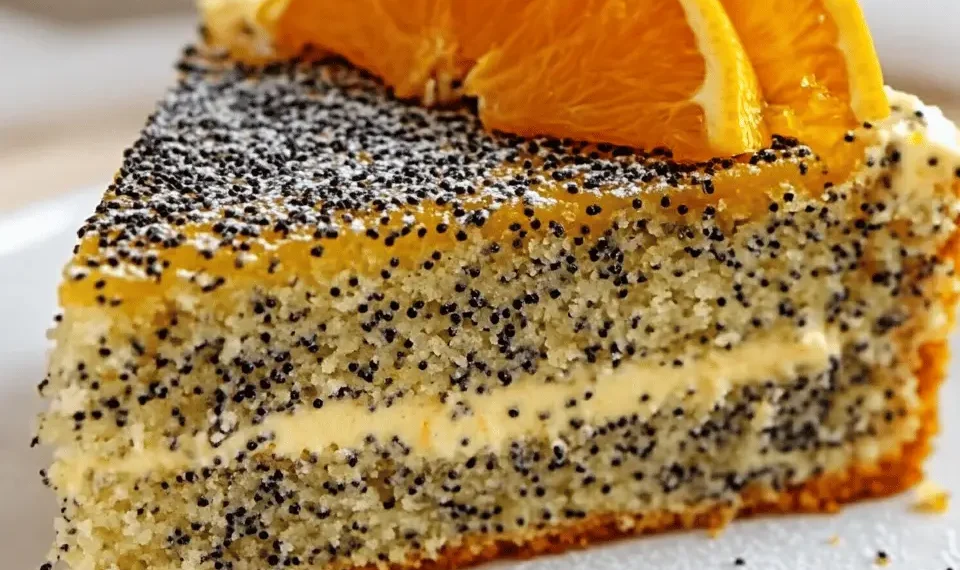 Orangenkuchen mit Mohn
