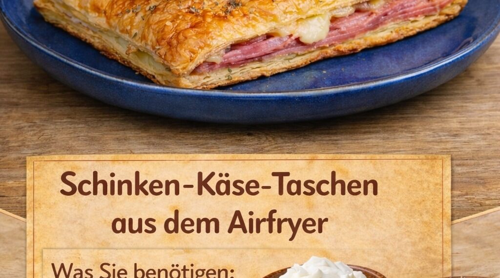Schinken-Käse-Taschen aus dem Airfryer