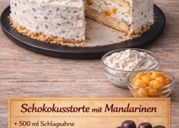 Schokokusstorte mit Mandarinen