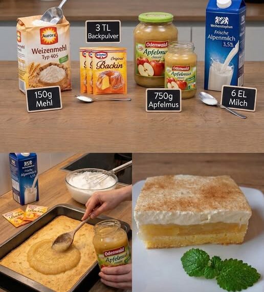 Apfelmus-Kuchen – einfach unwiderstehlich lecker