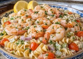 Cremiger Meeresfrüchte-Nudelsalat