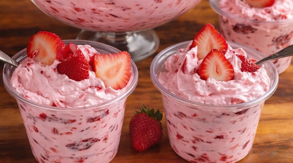 Erdbeerwolke Dessert mit 5 Minuten Zubereitungszeit