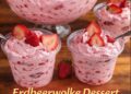 Erdbeerwolken-Dessert