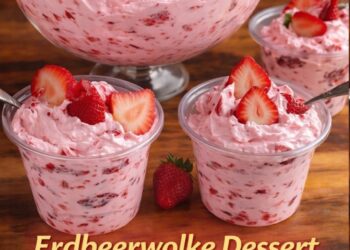 Erdbeerwolken-Dessert