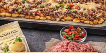Kartoffelpizza mit Hackfleisch – herzhaft, knusprig & genial