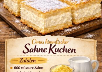 Omas zarter Sahne-Kuchen
