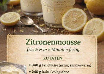Zitronenmousse in 5 Minuten – cremig, frisch & einfach unwiderstehlich