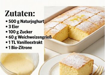 3 Eier, 500 g Joghurt Kuchen – Saftig, luftig und herrlich zitronig