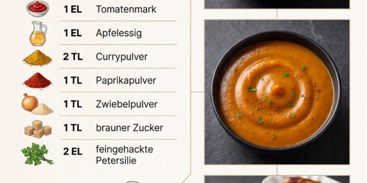 Currysoße für Pommes, Burger und Grillgerichte