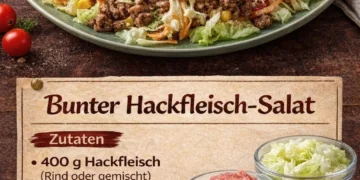 Bunter Hackfleisch-Salat für jede Gelegenheit