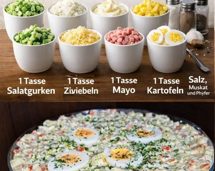 Cremiger 7-Tassen-Salat – Einfach, vielseitig und überraschend lecker