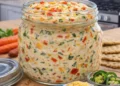 Cremiger Käse-Dip mit Paprika und Jalapeño – Perfekt für Snacks und Partys
