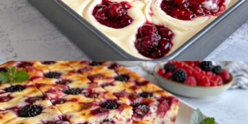 Fruchtshake-Käsekuchen vom Blech