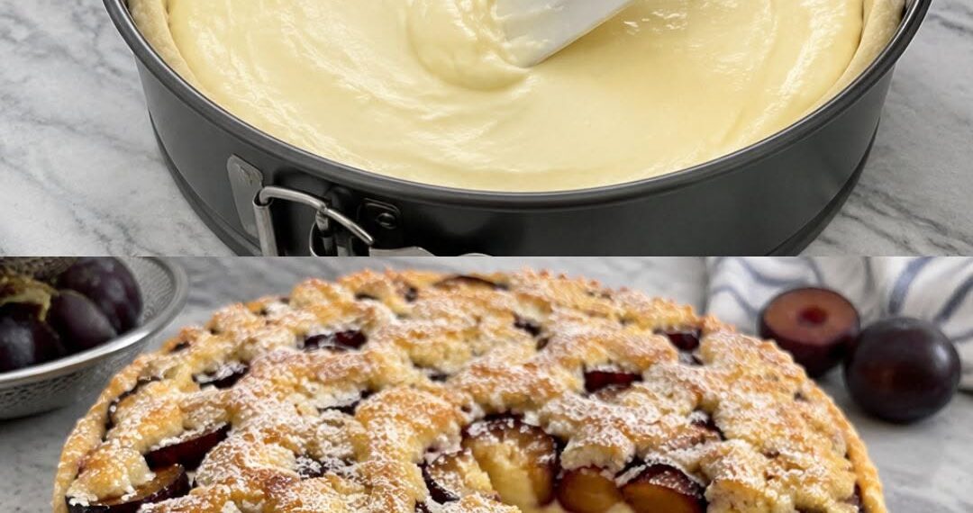 Klassischer Zwetschgen-Puddingkuchen mit Quark-Öl-Teig