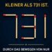 Verschieben Sie nur ein Streichholz, sodass die Zahl kleiner als 731 wird.