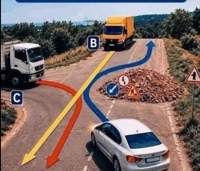 Wer fährt zuerst? Testen Sie Ihr Wissen über die Straßenverkehrsordnung! Auf den ersten Blick scheint diese Situation einfach.