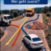 Wer fährt zuerst? Testen Sie Ihr Wissen über die Straßenverkehrsordnung! Auf den ersten Blick scheint diese Situation einfach.