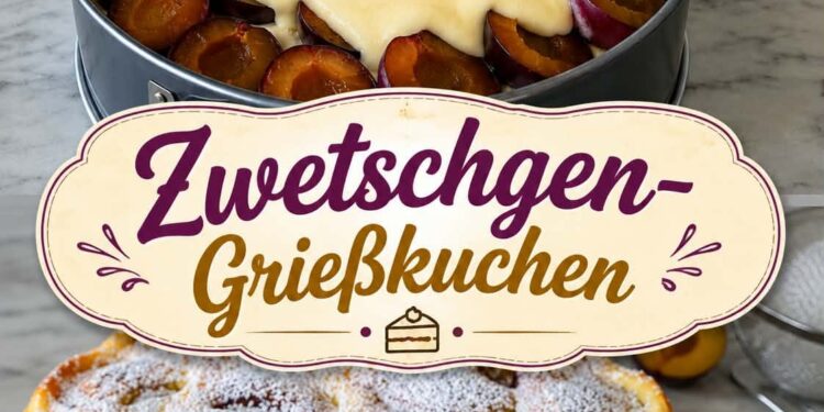 Zwetschgen-Grießkuchen