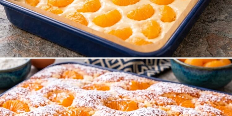 Saftiger Mandarinenkuchen vom Blech