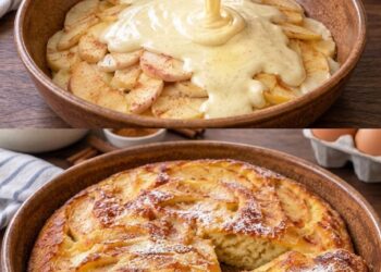 Saftiger Apfelpfannkuchen aus der Pfanne