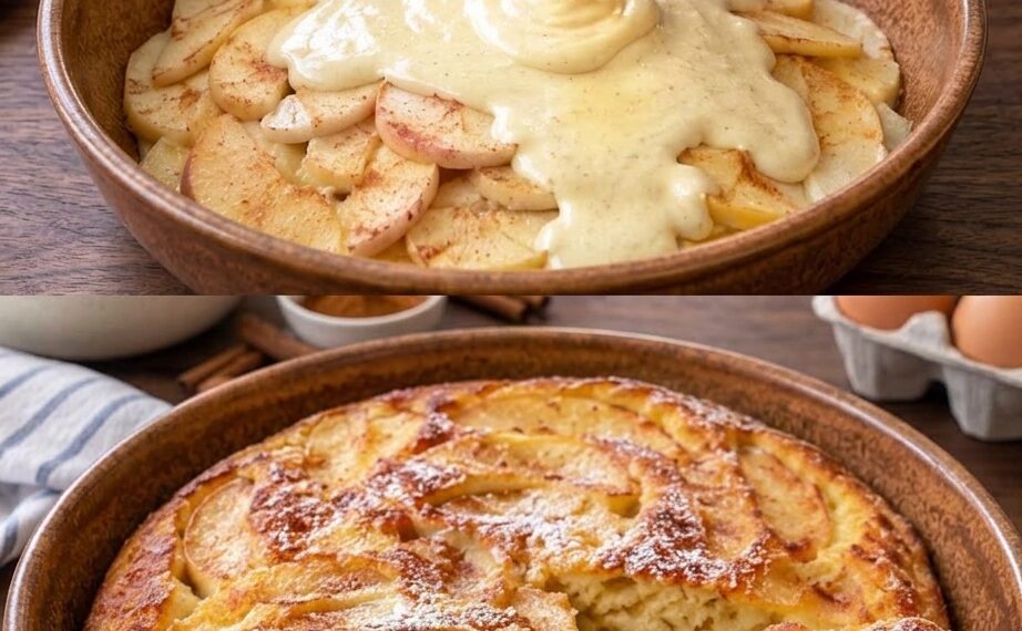 Saftiger Apfelpfannkuchen aus der Pfanne
