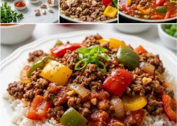 Reis-Hack-Paprika-Pfanne