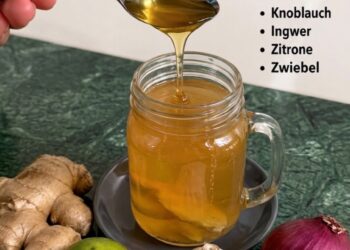 Wärmendes Hausgetränk mit Ingwer, Zitrone und Knoblauch