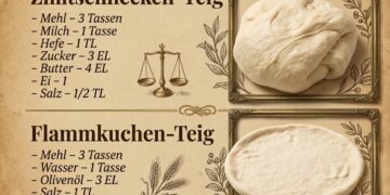 4 einfache Teige – Laugenbrötchen, Zimtschnecken, Flammkuchen und Streuselkuchen