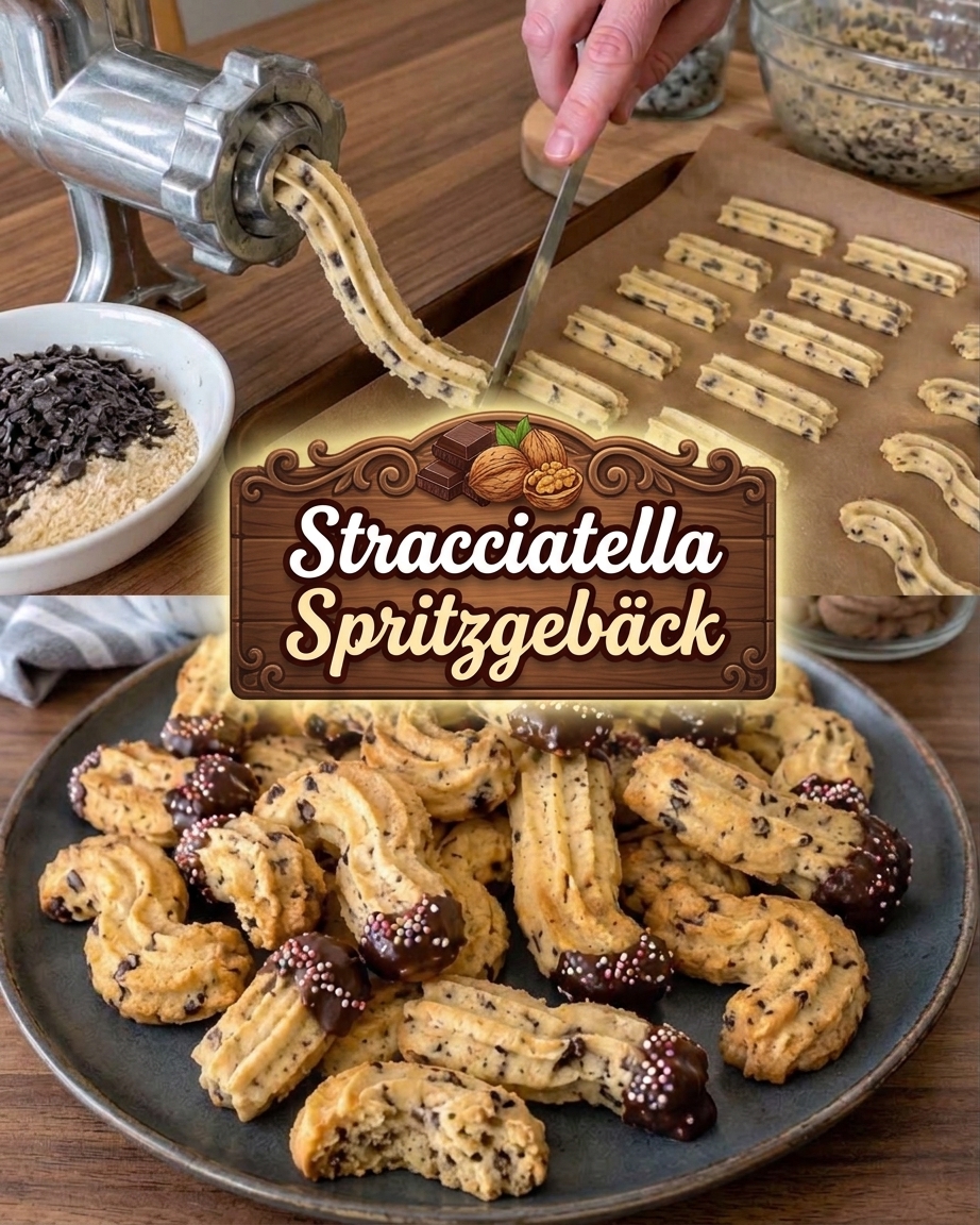 Stracciatella-Spritzgebäck