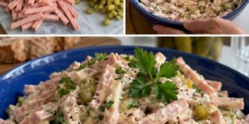 Selbst gemachter Fleischsalat wie vom Metzger