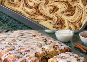 Zimtschneckenkuchen mit Vanilleglasur